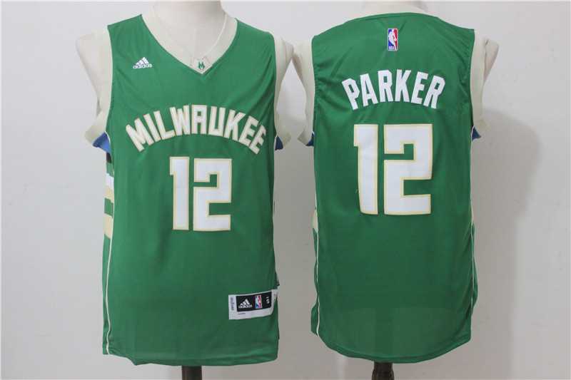 Milwaukee Bucks #12 Parker Revolution 30 Swingman Green Stitched Jersey,We sell and wholesale Milwaukee Bucks #12 Parker Revolution 30 Swingman Green Stitched Jersey on line form chian!